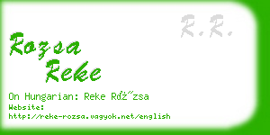 rozsa reke business card